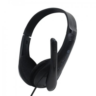 *DIADEMA TECHZONE TZ15PCAUD NEGRO 3.5MM