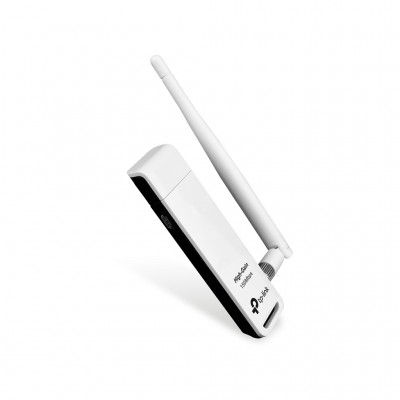 *Adaptador USB TP-LINK TL-WN722N, Inalámbrico, 150 Mbit/s, Color blanco
